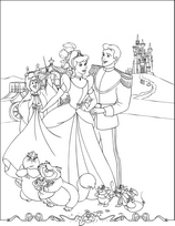 coloriage princesse cendrillon et son prince charmant
